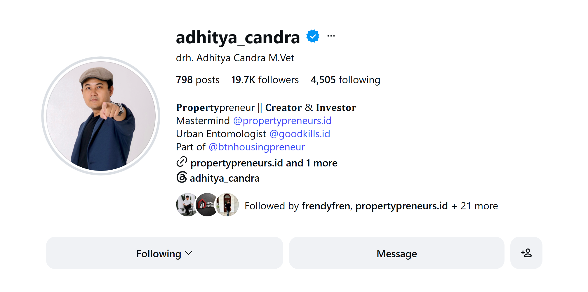 Instagram Adhitya Candra