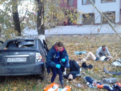 Дерево против «Приоры»: четверо кузбассовцев получили травмы, как и тополь