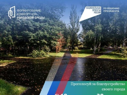 Сегодня – последний день голосования за общественные территории, которые будут благоустроены в 2025 году по нацпроекту 