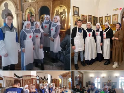 Крещение: студенты-волонтеры колледжа помогают разливать крещенскую воду