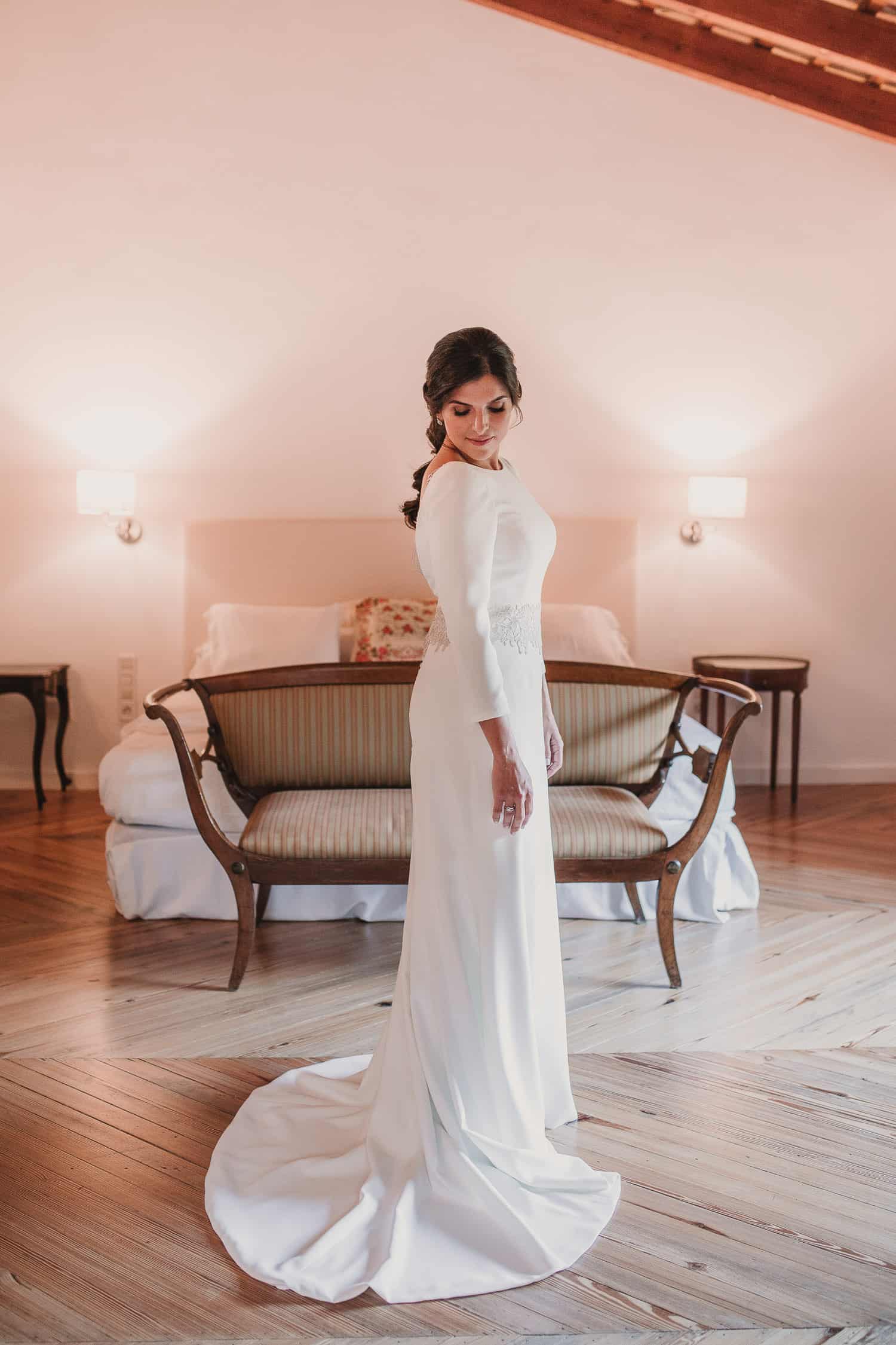 vestido recto de novia en valencia