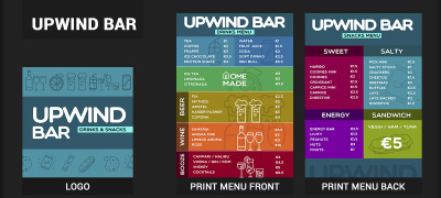 Upwind Bar Branding - Design | Portfolio | Manol Chalakov