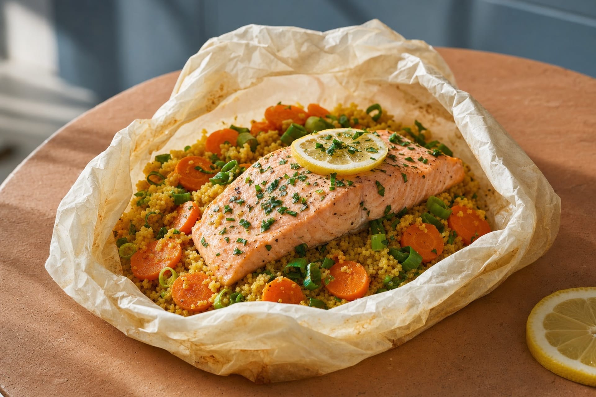 Lachs-Couscous-Päckchen