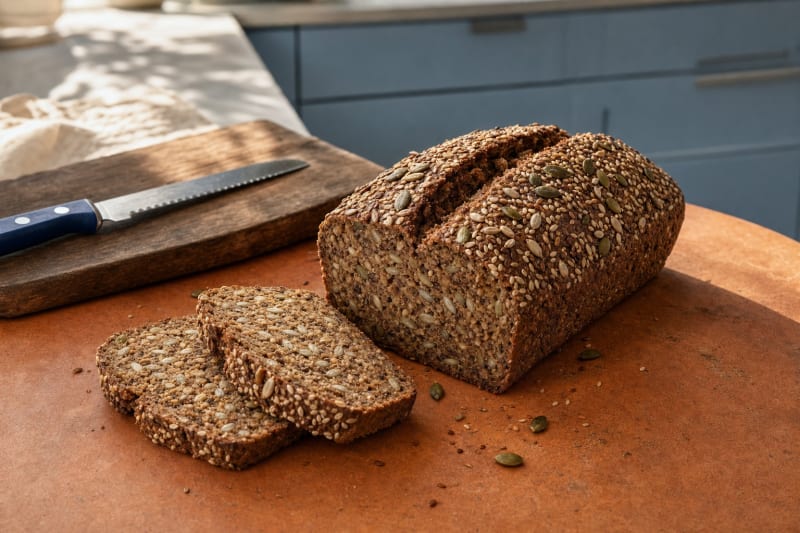 Vollkornbrot mit Körnern