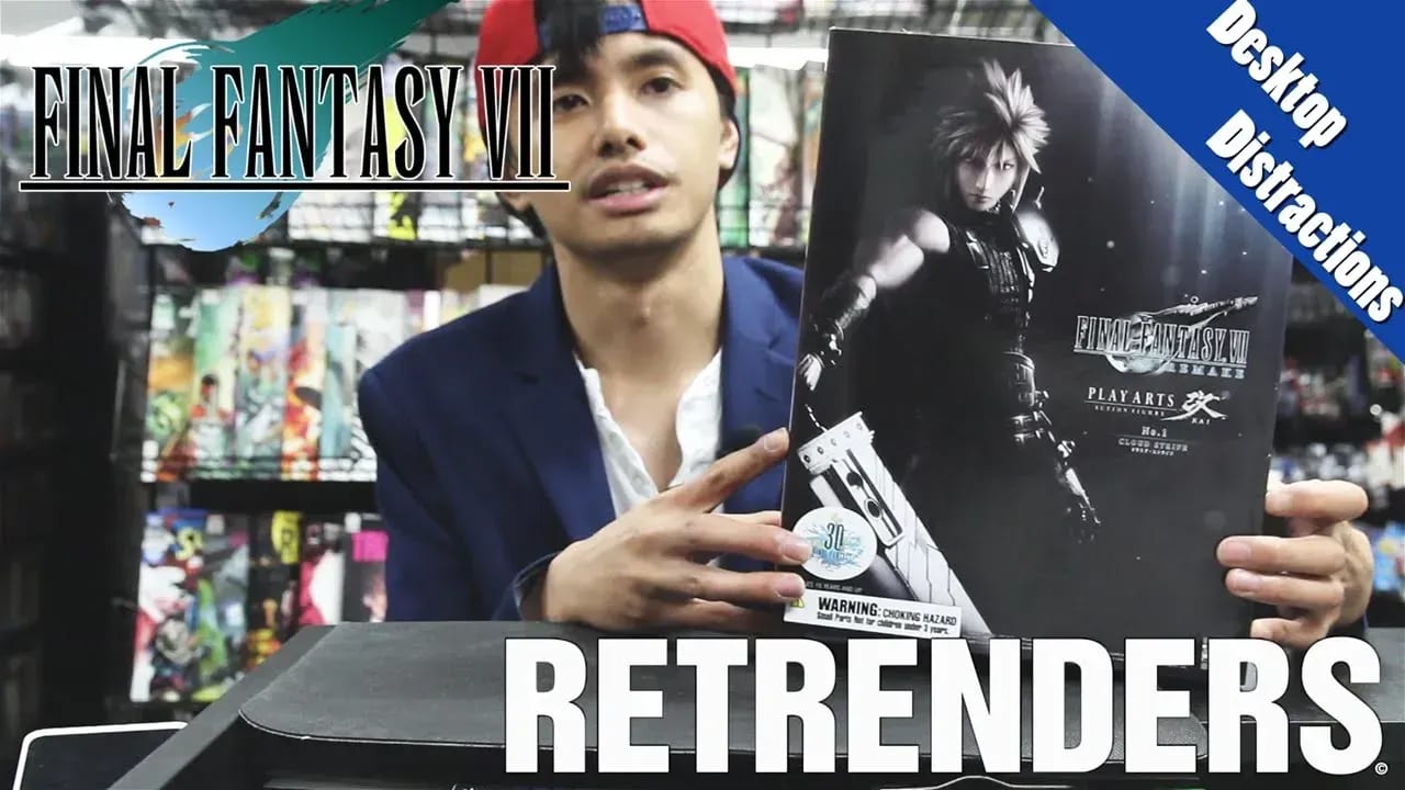 Desktop Distractions: EP3 Final Fantasy VII Remake Cloud Strife Play Arts Kai 