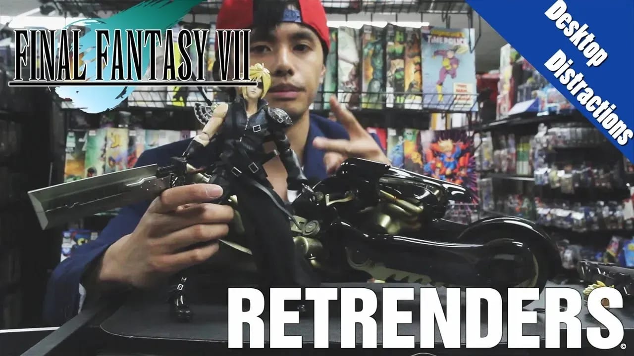 Desktop Distractions: EP4 Final Fantasy VII Advent Children Cloud Strife & Fenrir Play Arts Kai 
