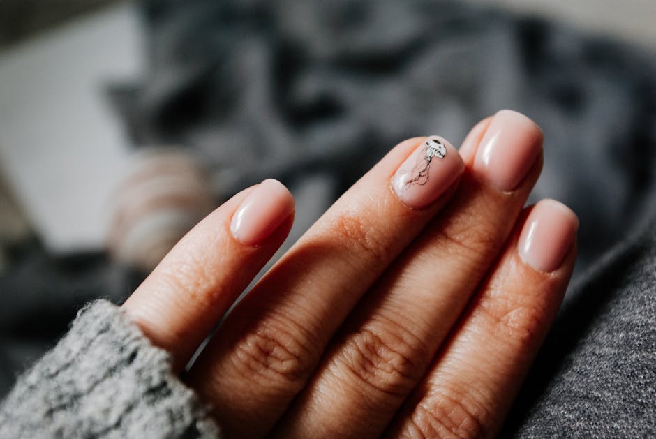 Professional bio gel nails design with intricate patterns - Toronto nail salon