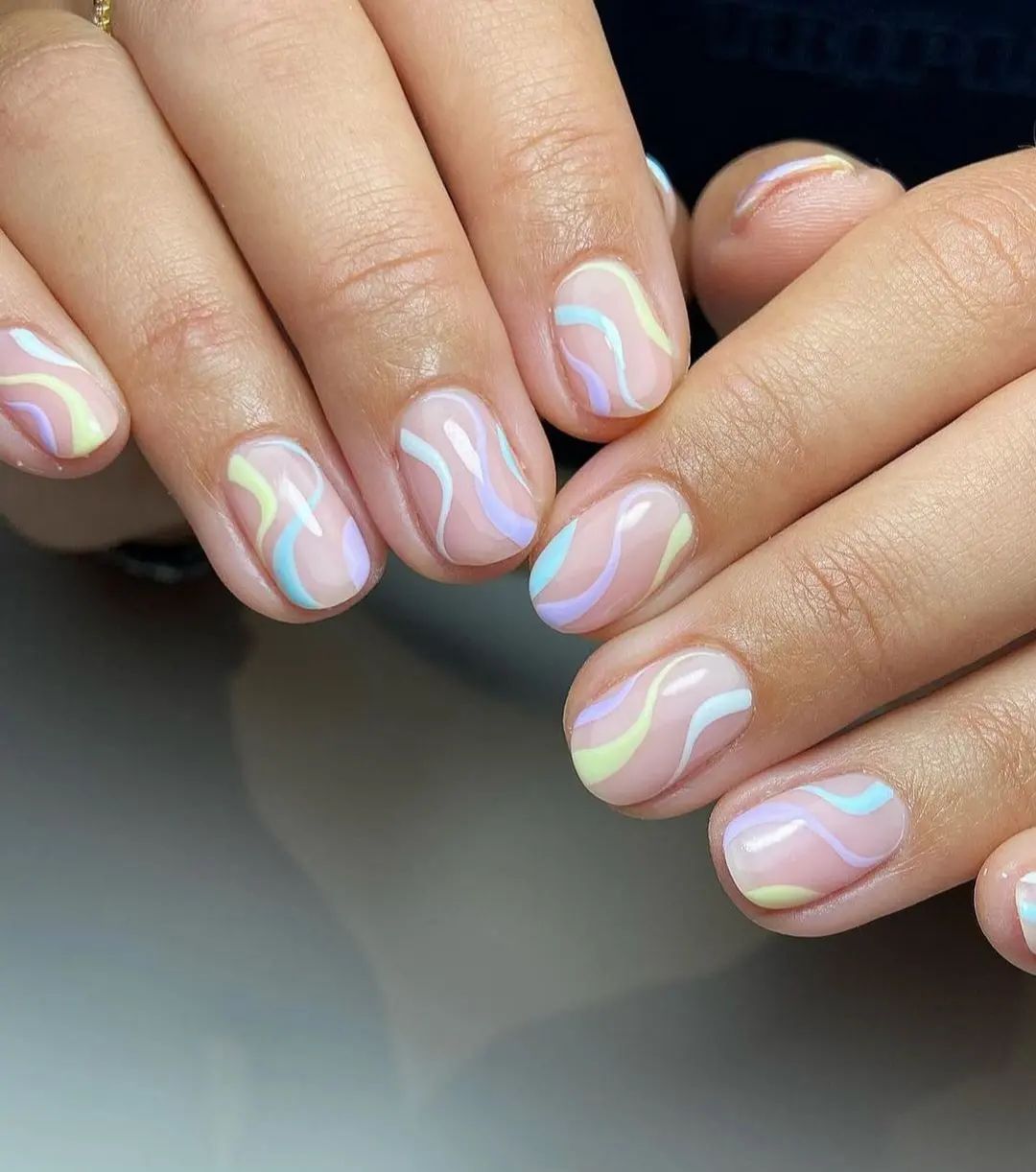 Professional nail design design with intricate patterns - Toronto nail salon