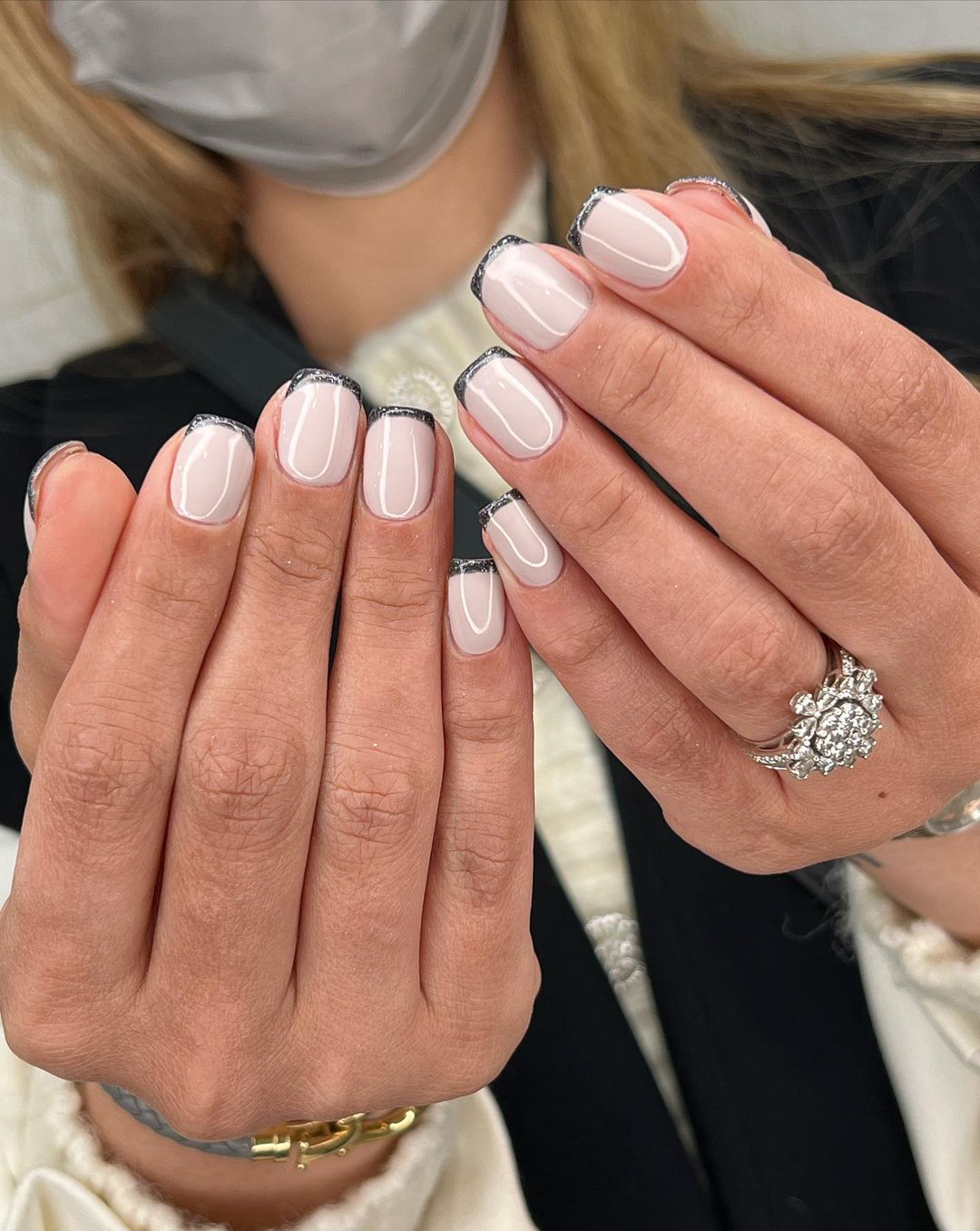 Professional shellac nails design with intricate patterns - Toronto nail salon