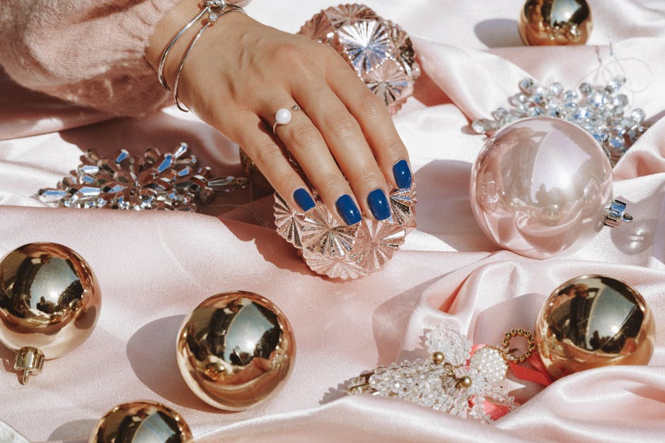 Professional christmas nails design with intricate patterns - Toronto nail salon