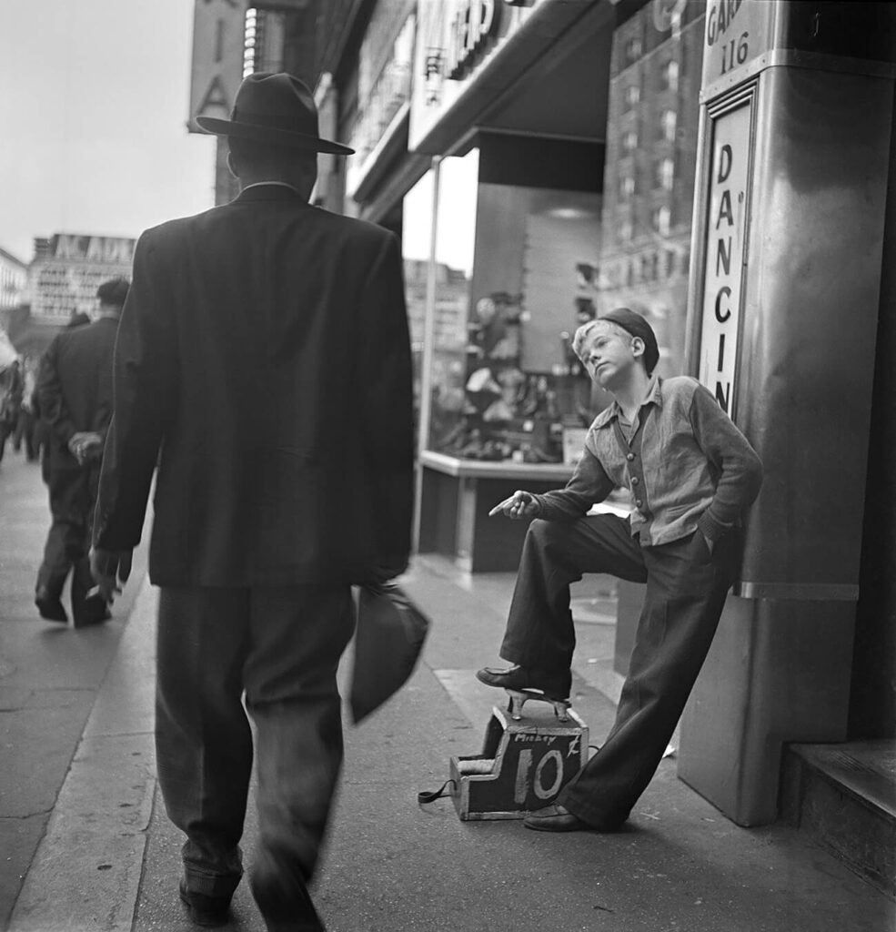 Stanley Kubrick for Look Magazine. Shoe Shine Boy. 1947. © Museum of the City of New York. The LOOK Collection