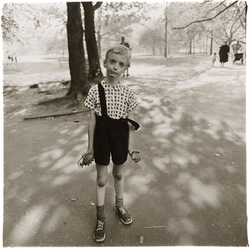 Child with toy hand grenade, Central Park , New York, 1962 ©Diane Arbus