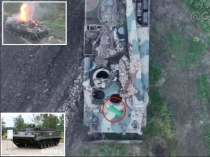 «ВО»: ВСУ показали уничтожение брошенной РФ БРЭМ-Л «Беглянка» РФ