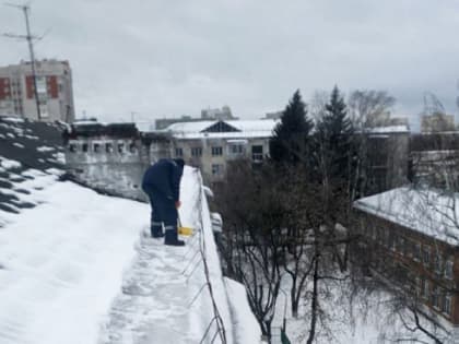 Администрация города Владимира принудила арендаторов почистить козырьки и крыши