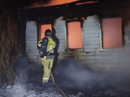 Пожар в деревне Петраково