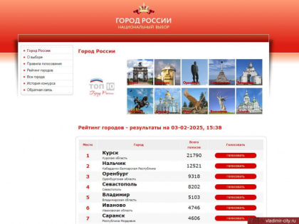 Голосуем за любимый Владимир в проекте «Город России — национальный выбор»