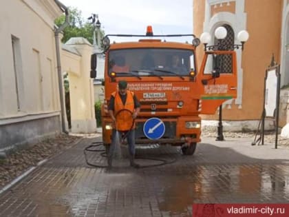Ежедневную уборку Владимира выполняют 32 единицы техники и 65 рабочих муниципального «ЦУГД»