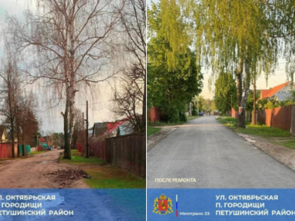 В поселке Петушинского района на дорогах появился асфальт