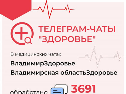 В медицинских чатах Владимирской области за полтора года обработано около 3700 обращений