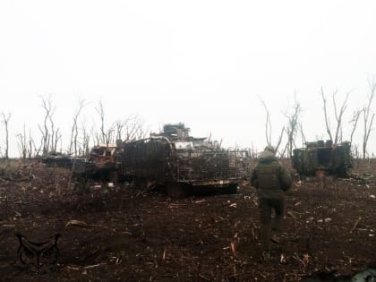 Опубликованы кадры уничтоженной НАТОвской бронетехники у Водяного под Донецком