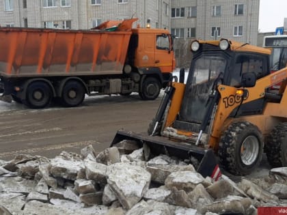 За сутки во Владимире на противогололедную обработку израсходовано более 220 кубометров песко-соляной смеси