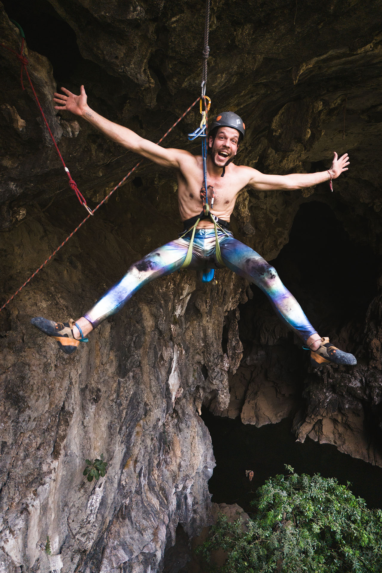 exited climber smiling