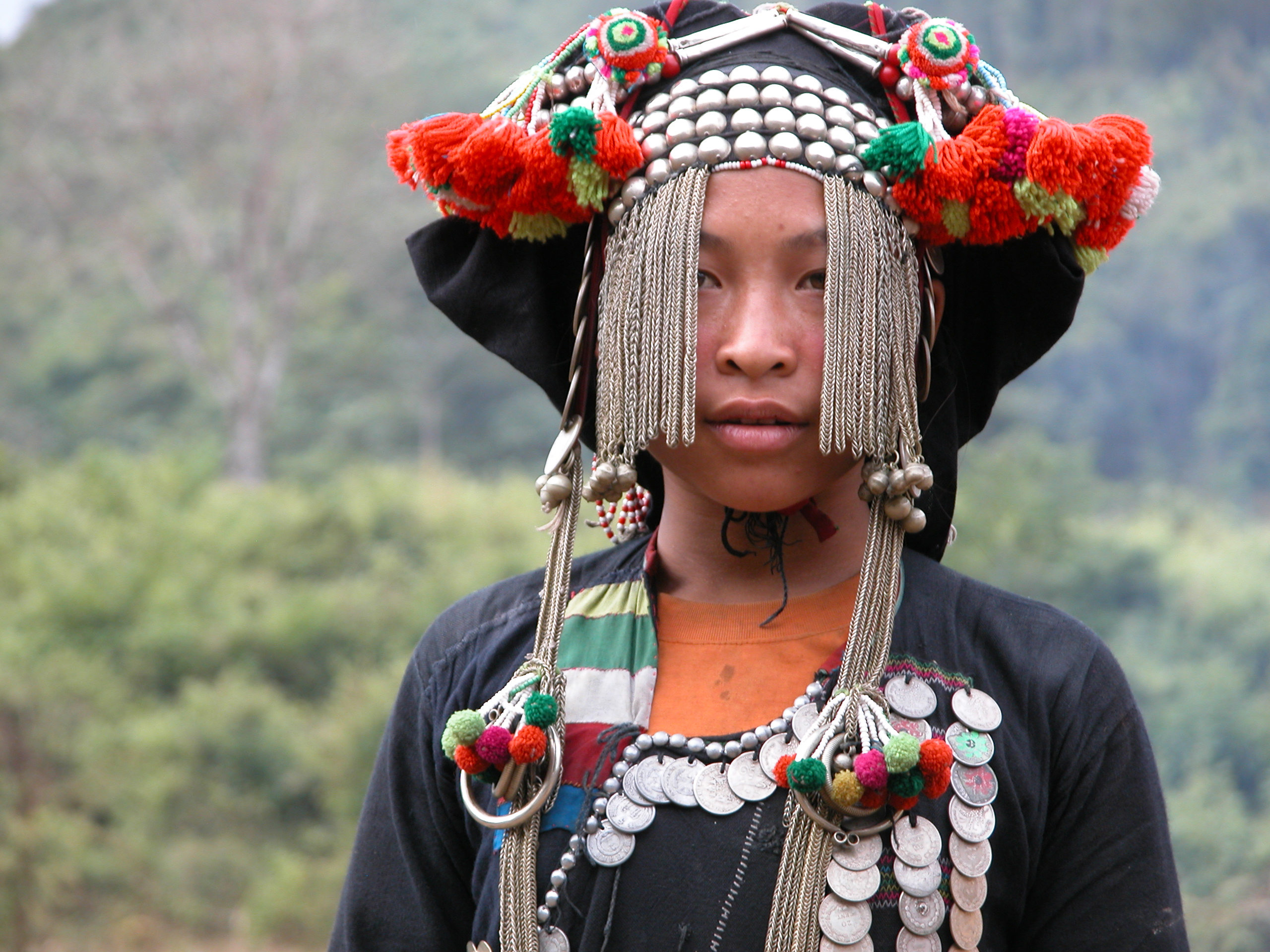 Akha Woman in traditional cloth 