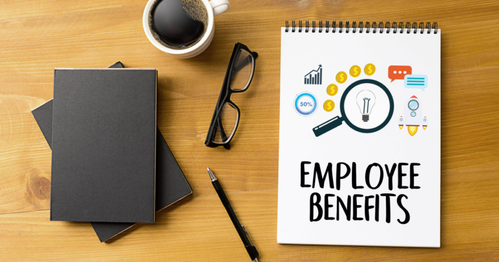 Employee Benefits Graph On A Table
