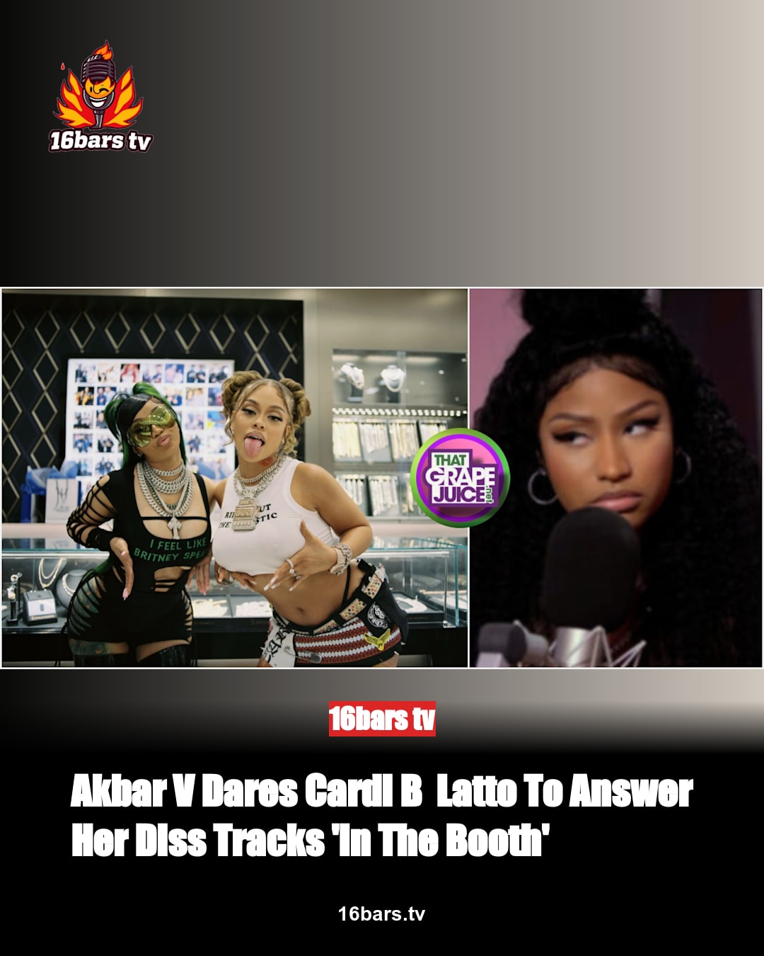 Akbar V Dares Cardi B & Latto To Answer Her Diss Tracks 'In The Booth'