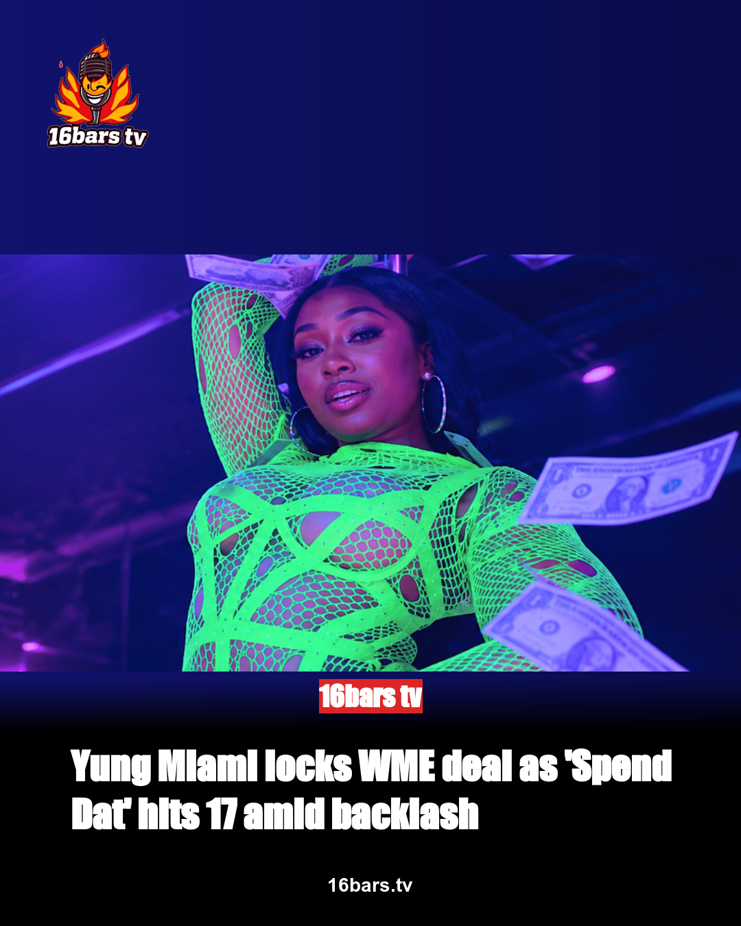 Yung Miami locks WME deal as 'Spend Dat' hits #17 amid backlash