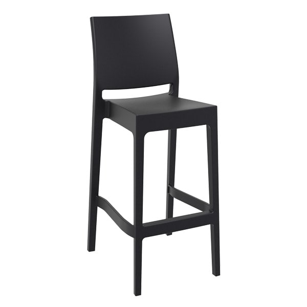Chaise de bar Maya par Siesta - Noir - Polypropylène renforcé de fibre de verre — image 1