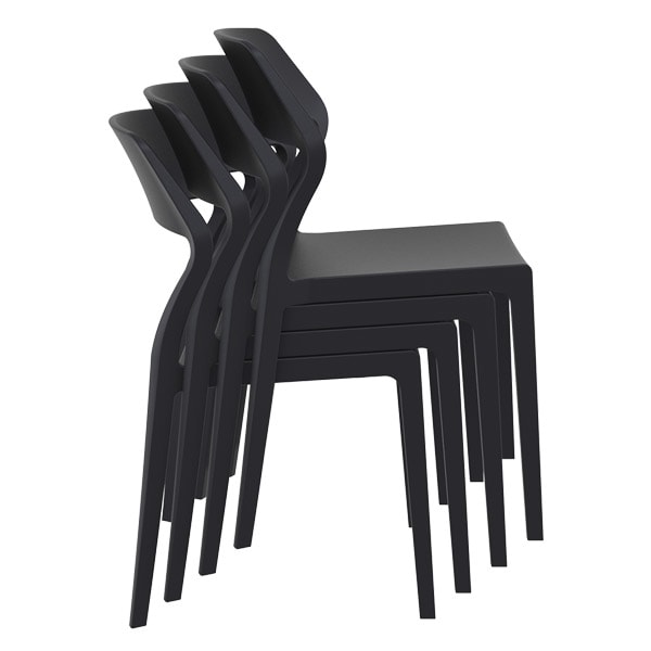 Chaise Snow par Siesta - Noir - Polypropylène renforcé de fibre de verre — image 3