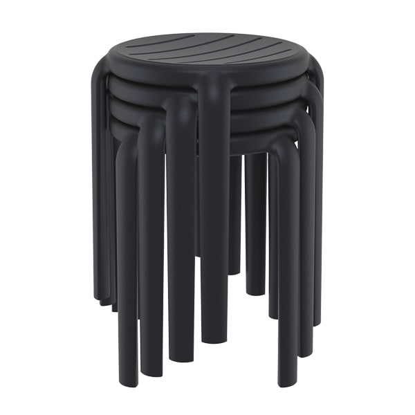 Tabouret Tom 45 par Siesta - Noir - Polypropylène renforcé de fibre de verre — image 3