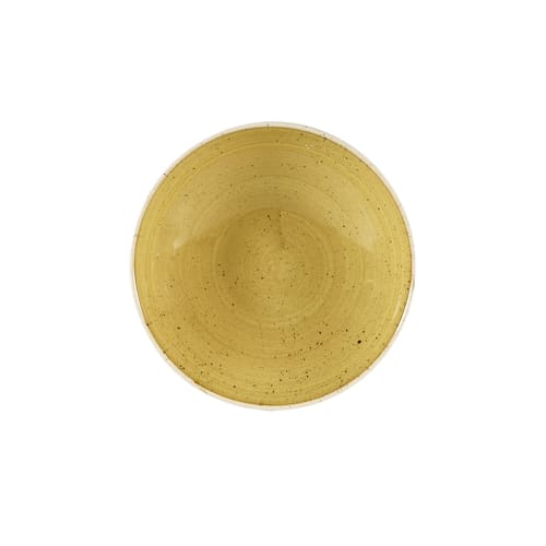 Assiette creuse Churchill SMSSEVB71 - Stonecast Mustard Seed Yellow · 15 oz · 7 1/8 po dia. x 1 1/8 po H · Jaune graine de moutarde