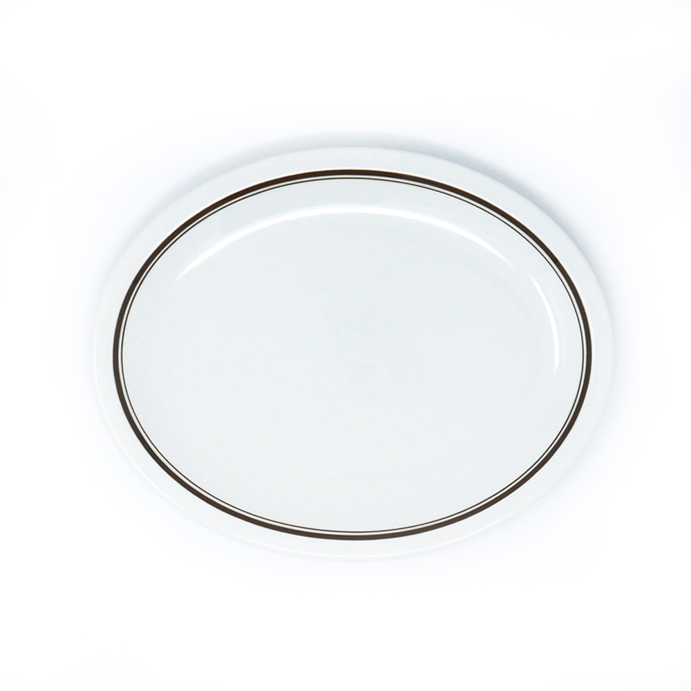 Assiette plate Dudson Piccolo assiette ovale - 9 1/4 po · 12/caisse