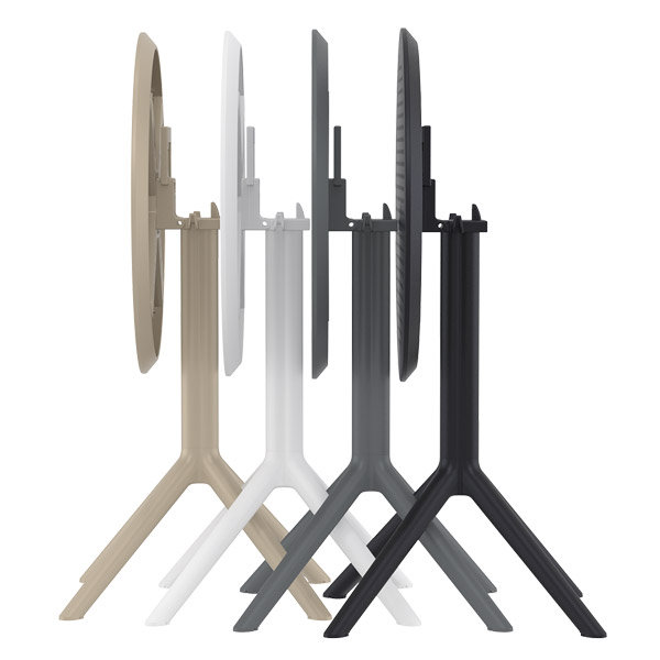 Table ronde pliante Sky 60 par Siesta - Noir - Résine durable et résistante aux intempéries — image 3