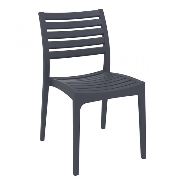 Chaise Ares par Siesta - Polypropylène gris foncé