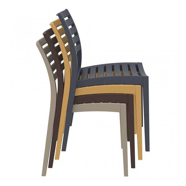 Chaise Ares par Siesta - Polypropylène gris foncé — image 3