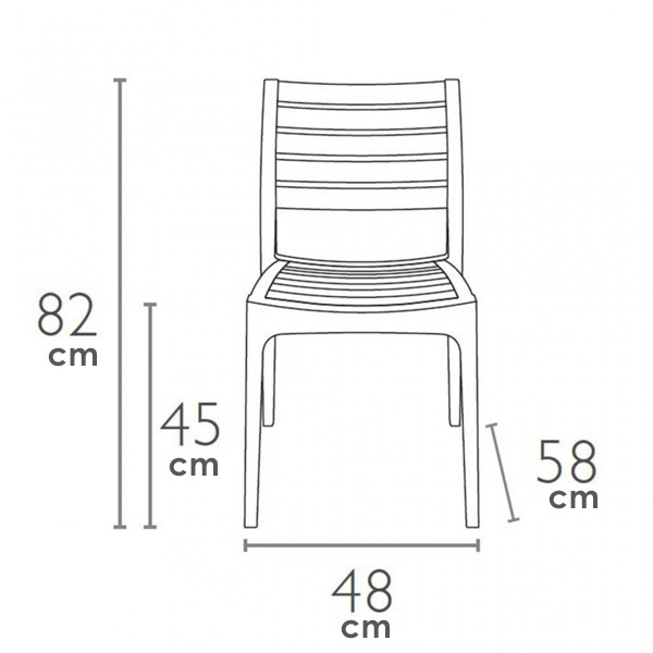 Chaise Ares par Siesta - Polypropylène gris foncé — image 4