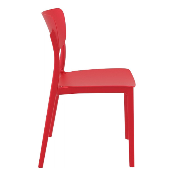 Chaise Monna par Siesta - Polypropylène rouge — image 2