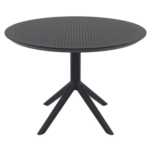 Table ronde Sky 105 par Siesta - Noir - Résine durable et résistante aux intempéries