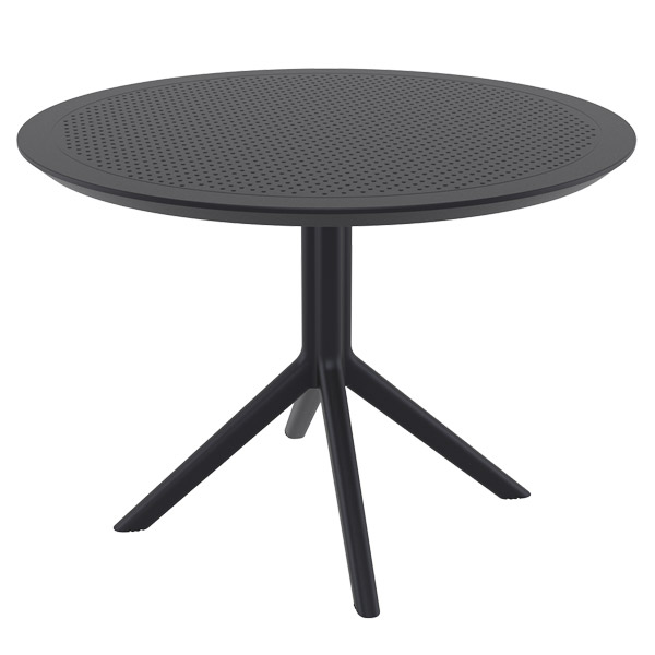 Table ronde Sky 105 par Siesta - Noir - Résine durable et résistante aux intempéries — image 2