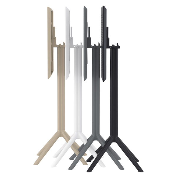 Table de bar pliante Sky 60 par Siesta - Noir - Résine durable et résistante aux intempéries — image 3