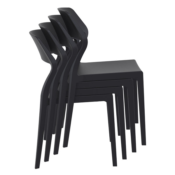 Chaise Snow par Siesta - Noir - Polypropylène renforcé de fibre de verre — image 3
