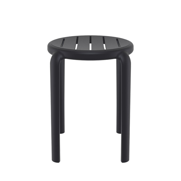 Tabouret Tom 45 par Siesta - Noir - Polypropylène renforcé de fibre de verre