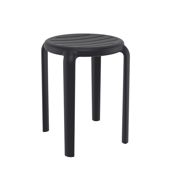 Tabouret Tom 45 par Siesta - Noir - Polypropylène renforcé de fibre de verre — image 2