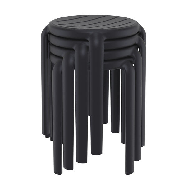 Tabouret Tom 45 par Siesta - Noir - Polypropylène renforcé de fibre de verre — image 3