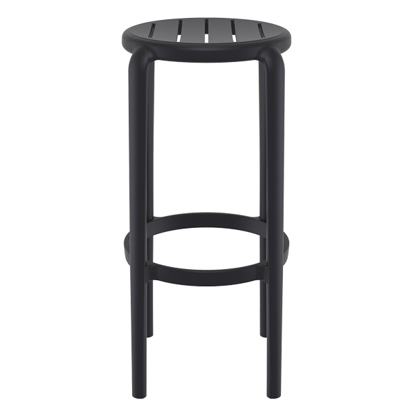 Tabouret de bar Tom 75 par Siesta - Noir - Polypropylène renforcé de fibre de verre