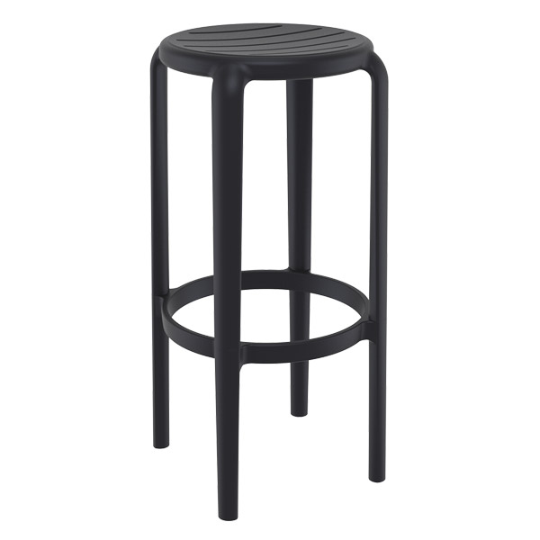 Tabouret de bar Tom 75 par Siesta - Noir - Polypropylène renforcé de fibre de verre — image 2