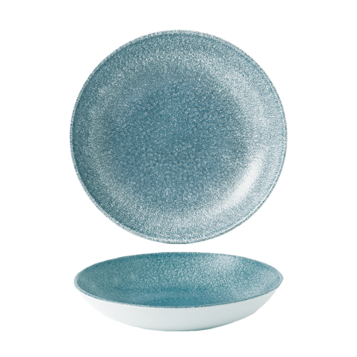 Assiette creuse Churchill RKTBEVB91 - Studio Prints Raku · 40 oz · 9 3/4 po dia. x 1 3/8 po H · Bleu topaze